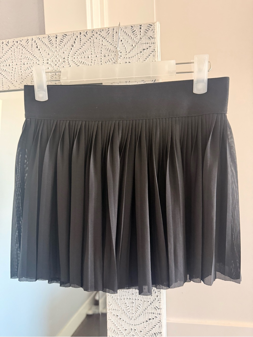 Vanilla Star Black Pleated Skater Skirt